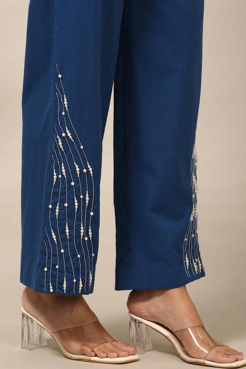 Blue Malai Cotton Pant - ASP071