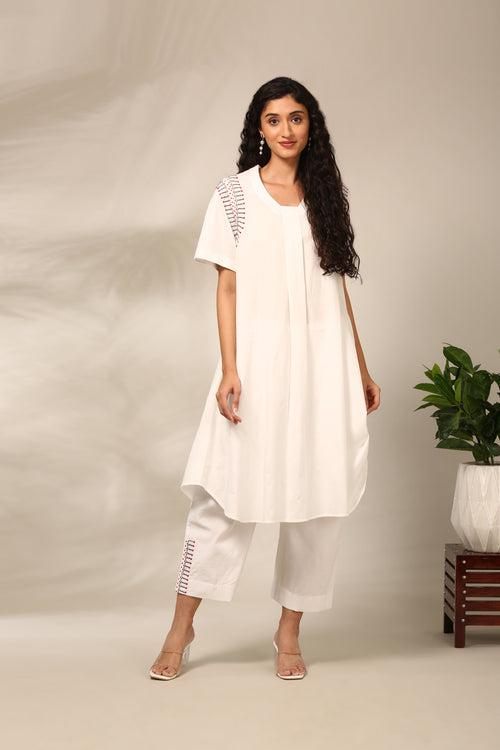 White Malai Cotton Pant - ASPL046