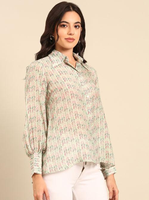 Blue Print Muslin Tops - ASST088