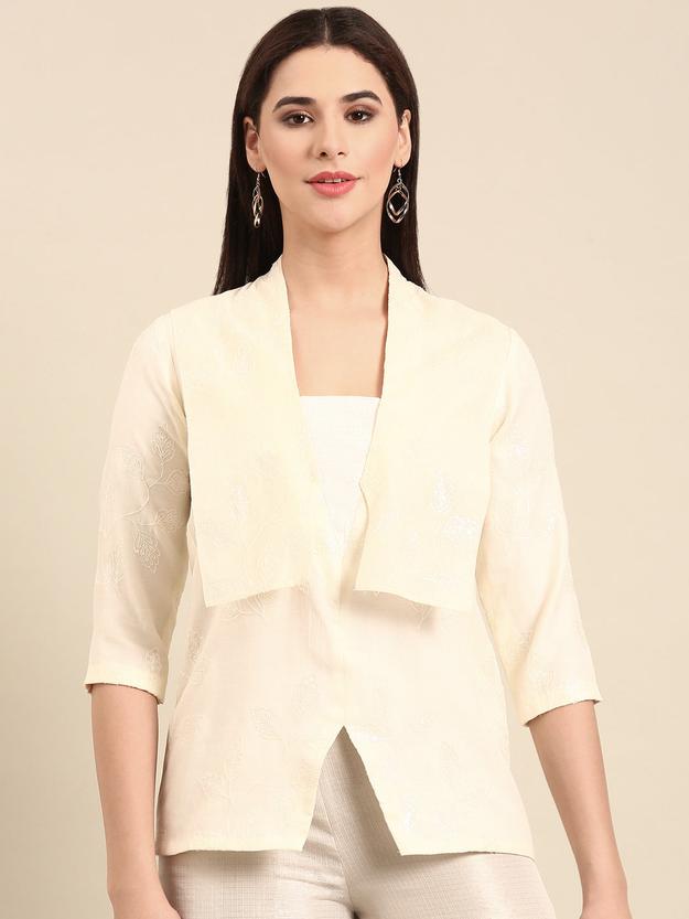 Ivory Chanderi Top - ASST097