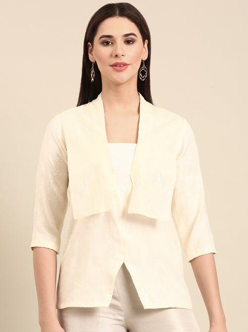 Ivory Chanderi Top - ASST097