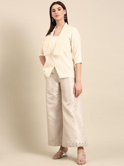 Ivory Chanderi Top - ASST097