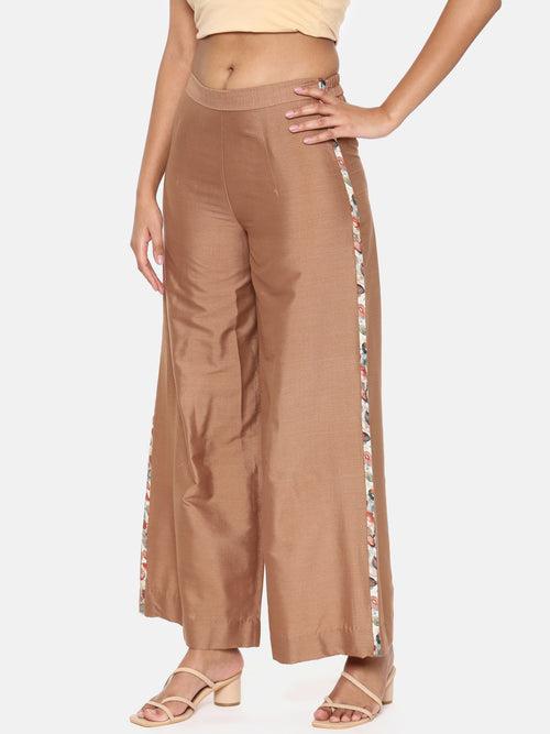 Brown Silk Palazzo - ASPL034