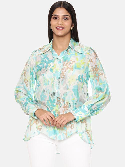 Aqua Printed Comfort Short Muslin Shirt - ASST067