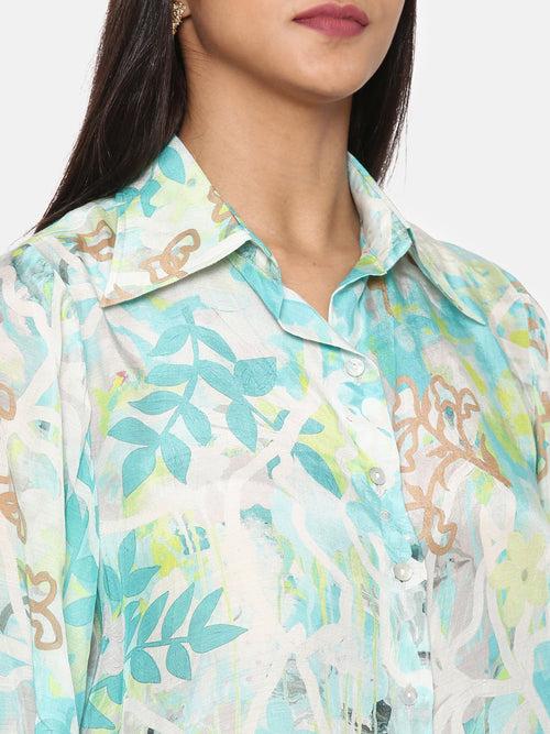 Aqua Printed Comfort Short Muslin Shirt - ASST067