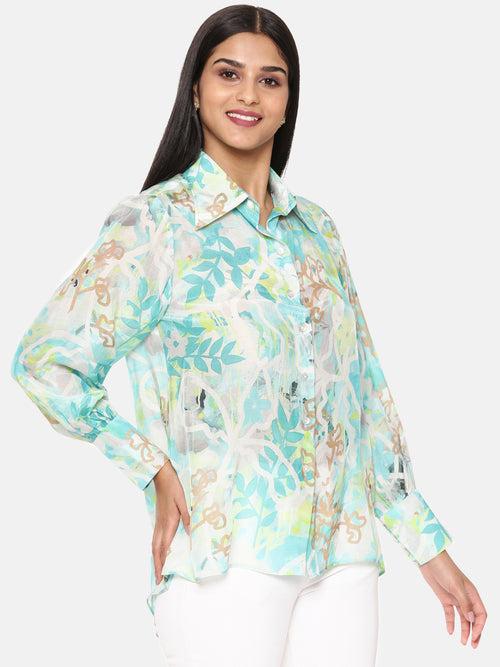 Aqua Printed Comfort Short Muslin Shirt - ASST067