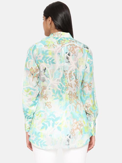 Aqua Printed Comfort Short Muslin Shirt - ASST067