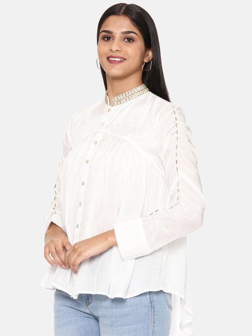 White Muslin Classic Shirt - ASST070