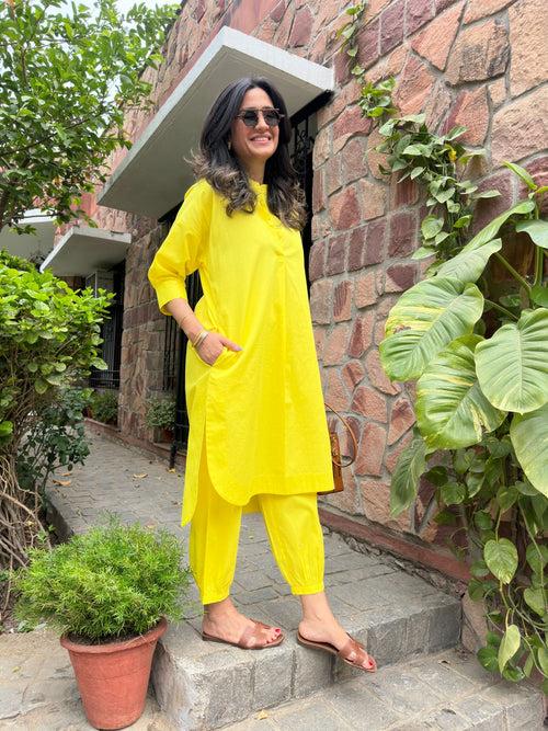 Neon Yellow Cotton KP set