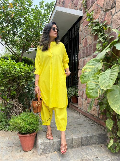 Neon Yellow Cotton KP set