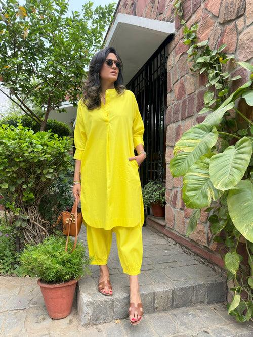 Neon Yellow Cotton KP set