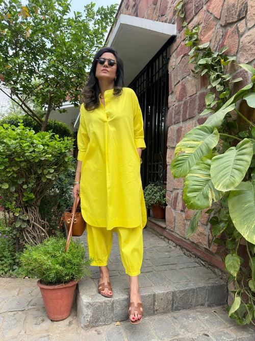 Neon Yellow Cotton KP set