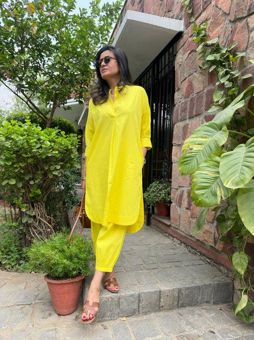 Neon Yellow Cotton KP set