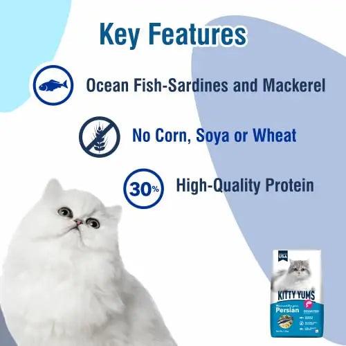 Kitty Yums Dry Persian Cat Food, Ocean Fish, 7kg