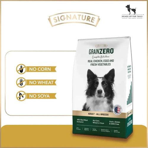 Signature Grain Zero Adult Dog Dry Food - 1.2 kg - Real Chicken, Eggs and Fresh Vegetables