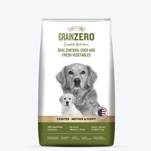 Signature Grain Zero Starter Mother & Puppy Dog Dry Food - 12 kg - Real Chicken, Eggs and Fresh Vegetables | Grain, Gluten & GMO Free