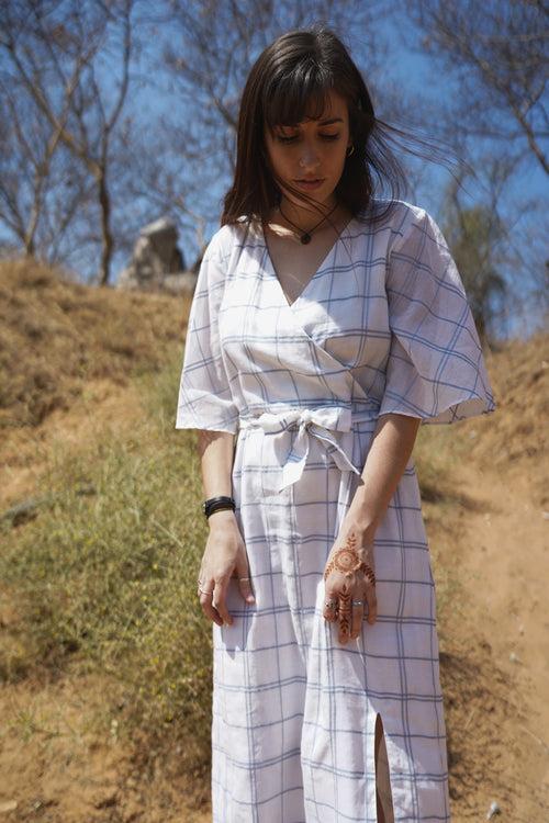 Ivy Dress in Checked Cotton