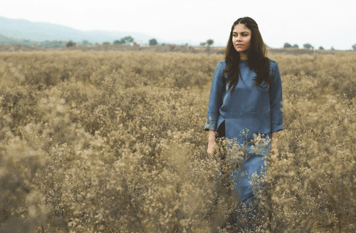 Dusty Blue Longline Top