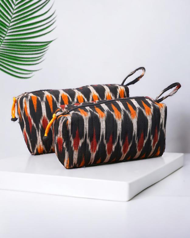 Multi Utility Ikat Pouch - Set of 2