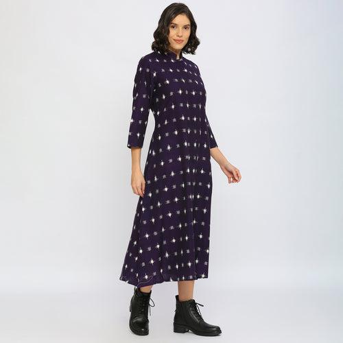 Violet Double Ikat Dress