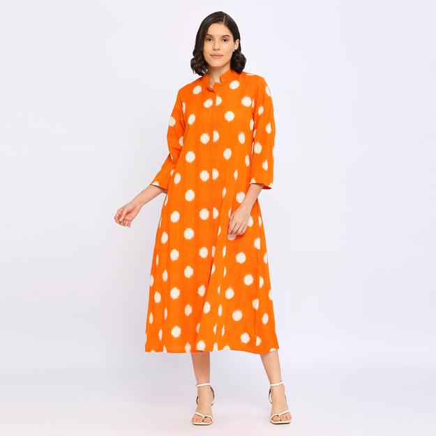 Polka Double Ikat Dress