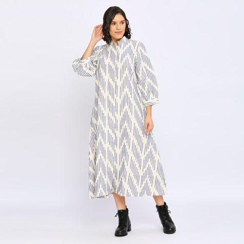 Classic White Ikat Dress