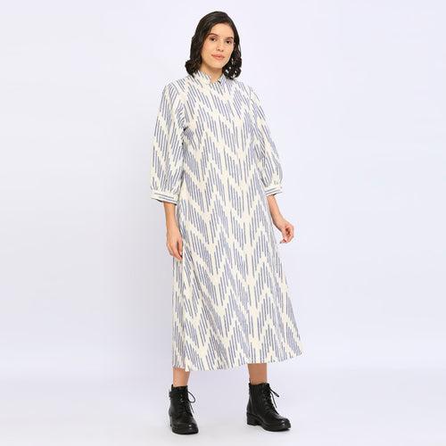 Classic White Ikat Dress