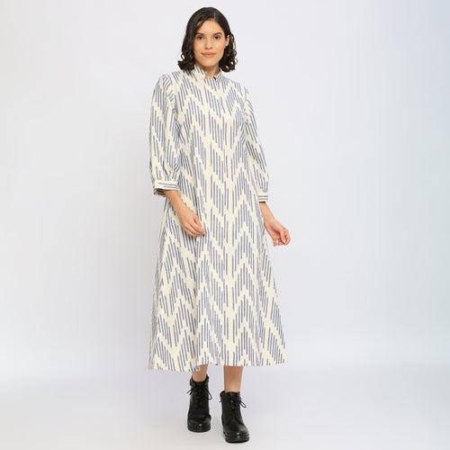 Classic White Ikat Dress