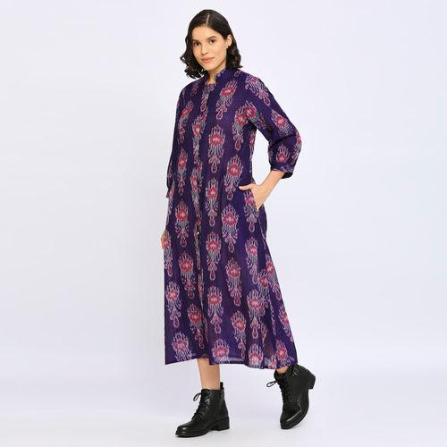 Mercerised Ikat Jacket Dress