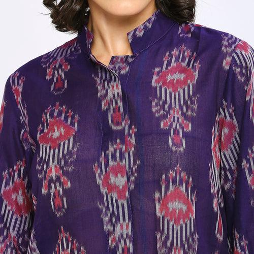 Mercerised Ikat Jacket Dress