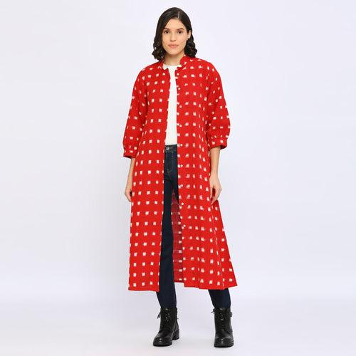 Cherry Ikat Jacket Dress