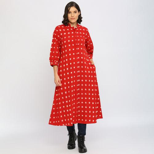 Cherry Ikat Jacket Dress