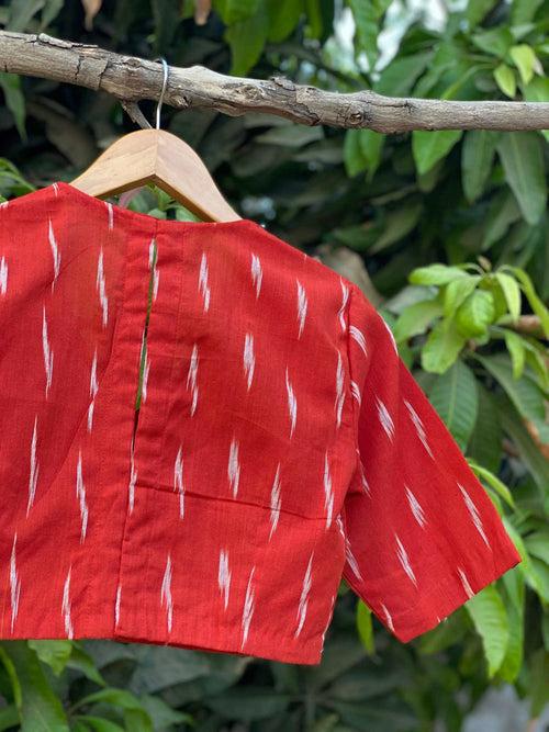 Red Ikat Blouse