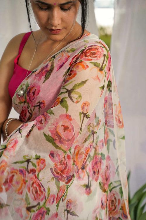 Phulwari : Chiffon Saree