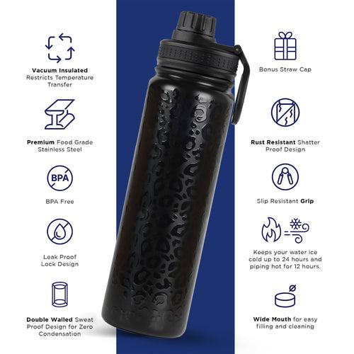 Insulated Water Bottle (2 Caps)