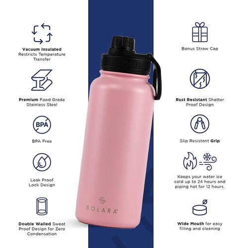 Insulated Water Bottle (2 Caps)