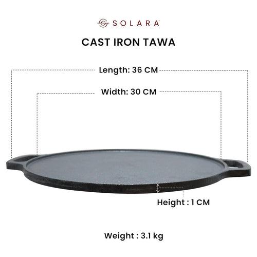 Cast Iron Tawa - 12'' Inch (30cm)