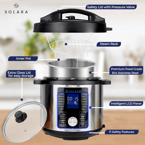 Magic Pot Electric Pressure Cooker | 7-in-1 Functions | One Touch Cooking | 17 Preset Options