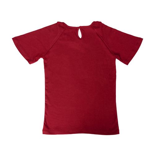 Girls E/S Top (Style-TG231205) Maroon