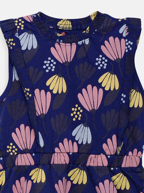 Girls Dress (Style-OTG192215) Blue