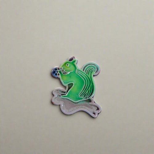 Handcrafted Ceramic Fridge Magnet Squirrel design