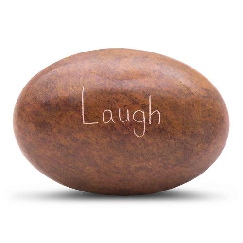 Stone Engraved Pebble Paper Weight - Love Live Laugh