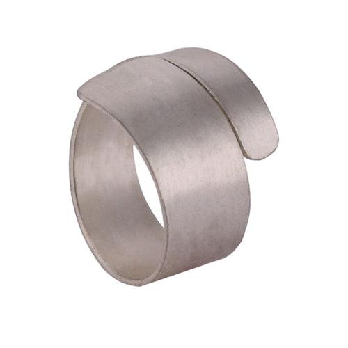 Handcrafted Brass Finger Ring Silver Look