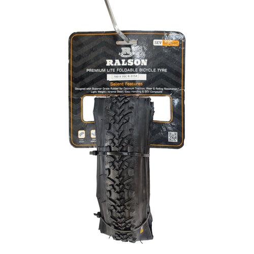 Bicycle Tyre 700x35C- 60TPI High Puncture Resistant Foldable Tyre by Ralson
