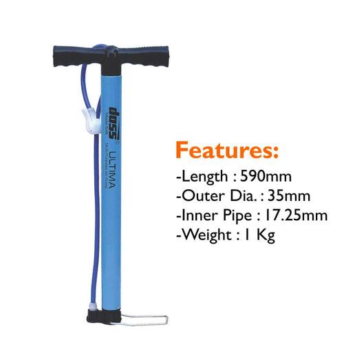 Bicycle Air Pump with Presta and Schrader. valve option