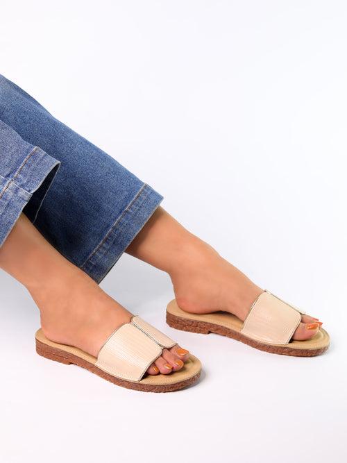 Jasmine Beige Flats