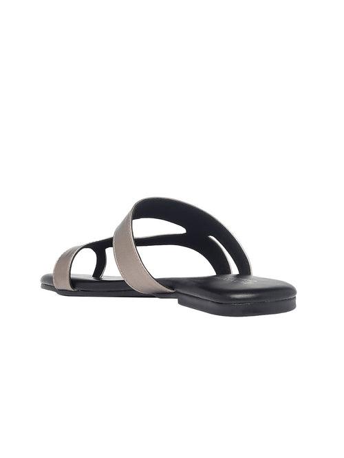 Isabel Gun metal Flats