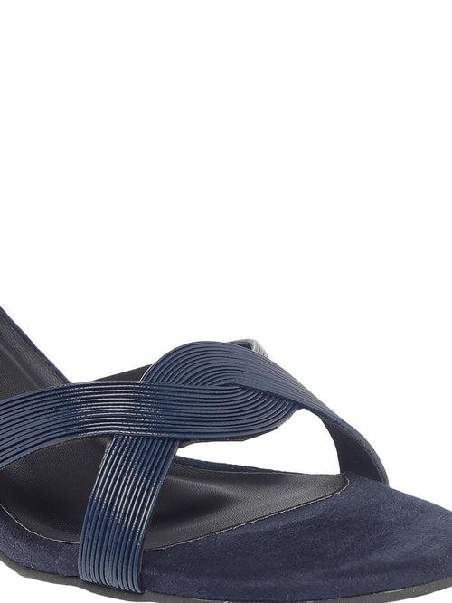 Ruhi Navy Blue Kitten Heels