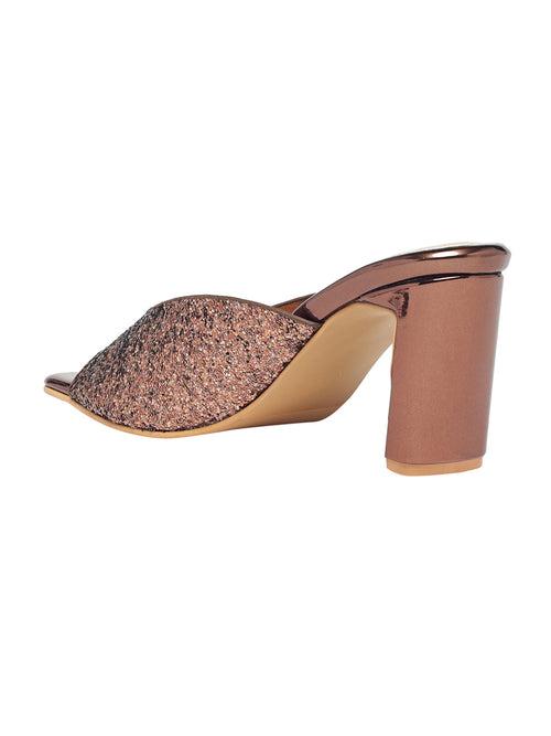 Shirina Bronze Block Heels