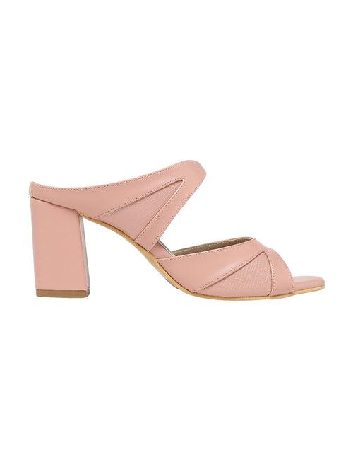 Divaya Pink Block Heels